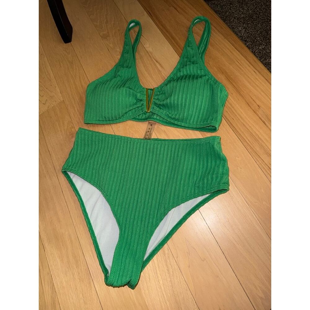 Shein Ribbed Green Bikini - Picture 6 of 6